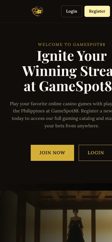 GameSpot88 mobile homepage