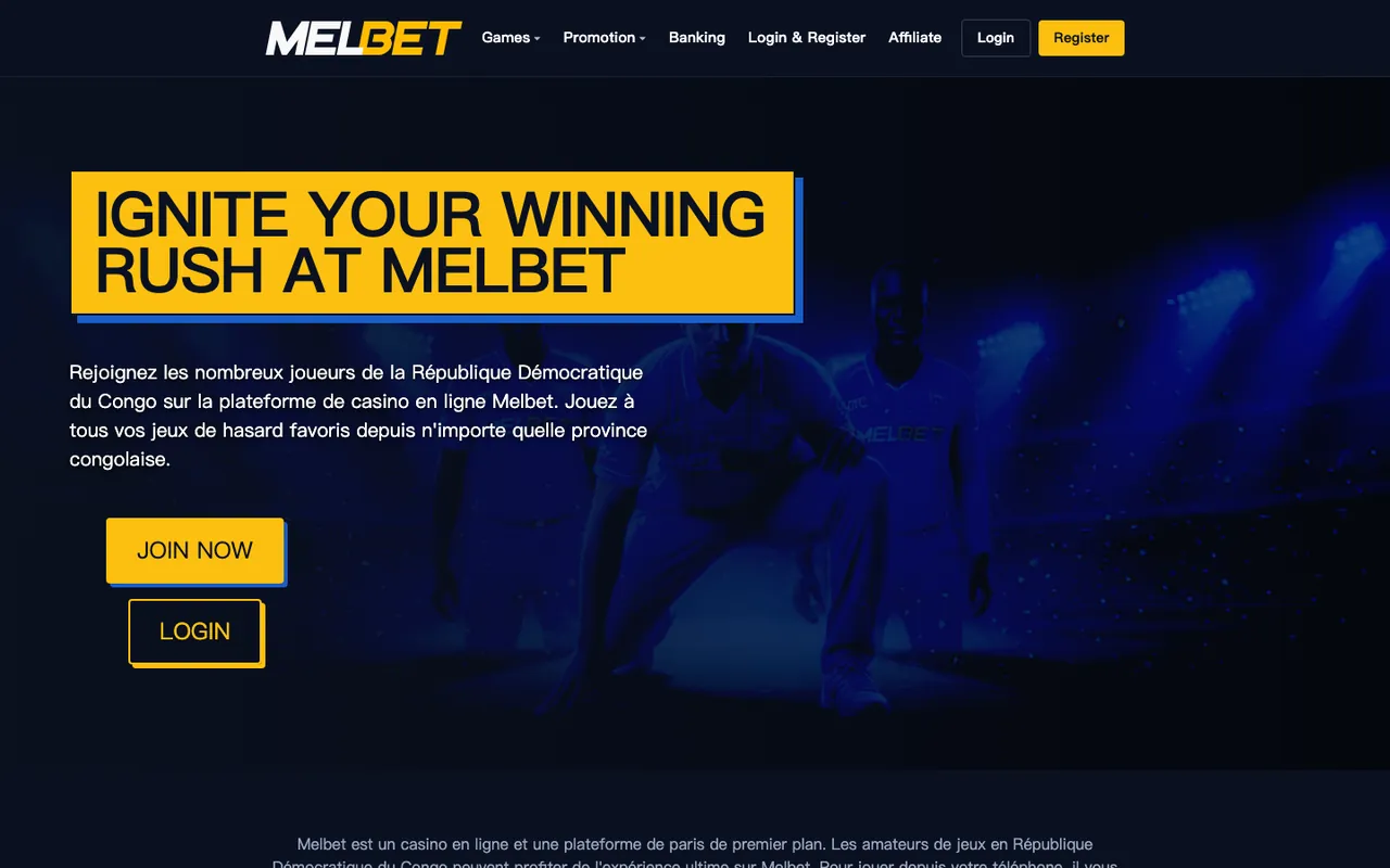 Melbet DR Congo homepage