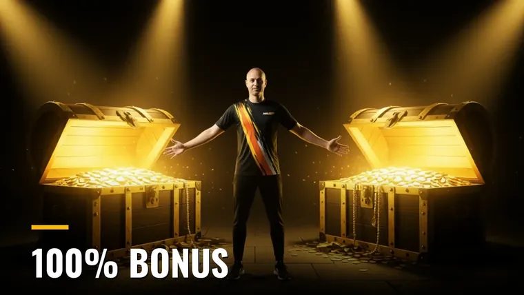 100% bonus on your first deposit