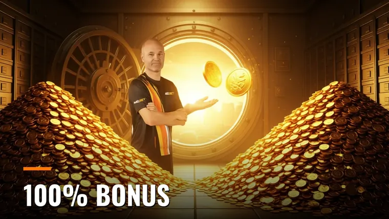 100% bonus on your first deposit
