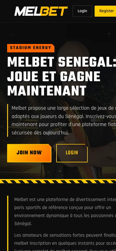 Melbet mobile homepage