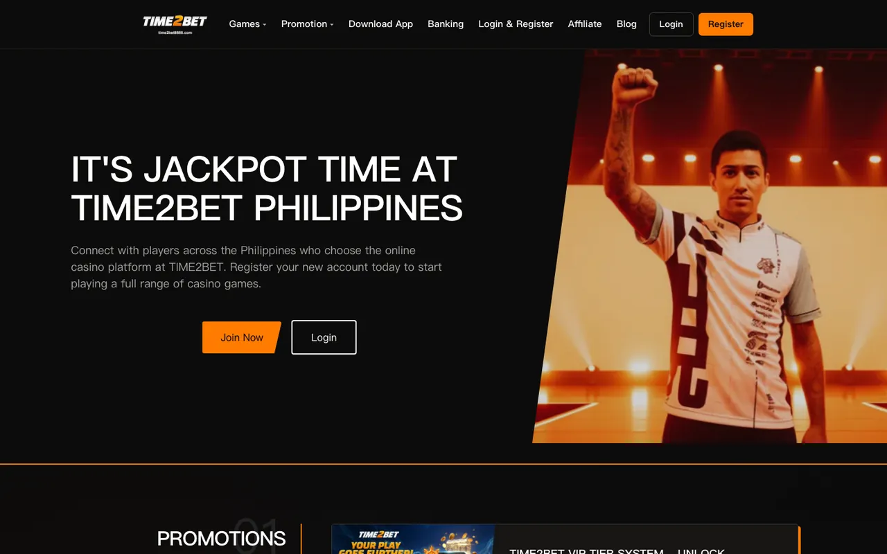 TIME2BET desktop homepage